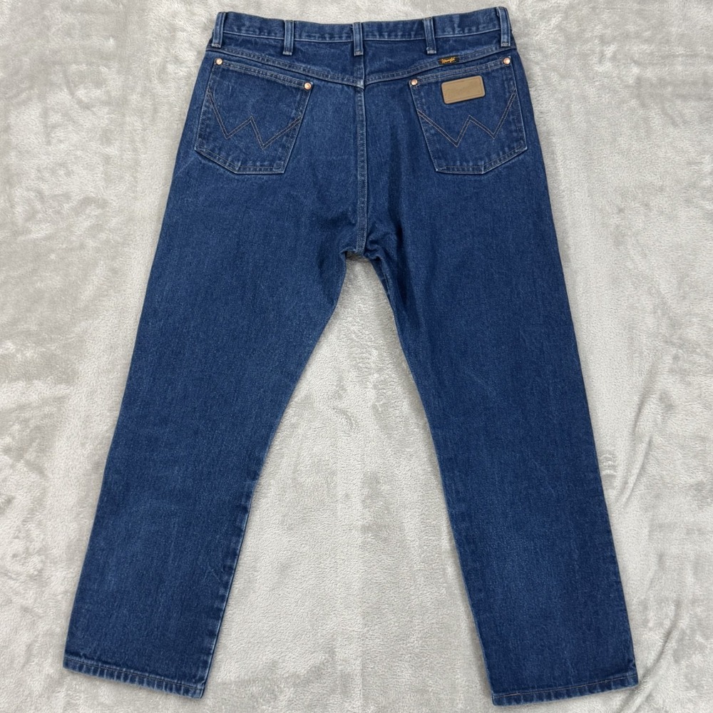 Wrangler Jeans Mens 38x30 13MWZ Blue Cowboy Cut Orignal Straight Western Rodeo